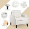 DOMETOUR Linen Fabric Single Armchair, Modern Upholstered Sofa Chair for Living Room Bedroom - 4 of 4
