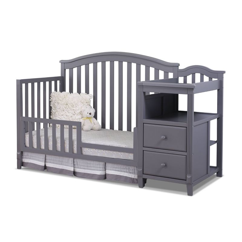 Sorelle Berkley Crib &#38; Changer Standard Full-Sized Crib Gray, 3 of 5