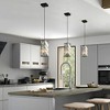 VYNXARIA 4 Inch Black Modern Crystal Prism Ceiling Lights, 3 Pack Adjustable Hanging Pendant Lamps - 3 of 4