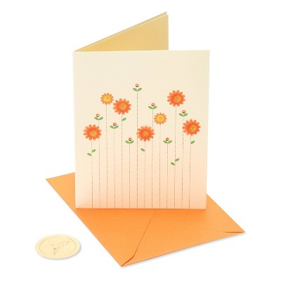 Card Friendship Row Of Flowers - PAPYRUS