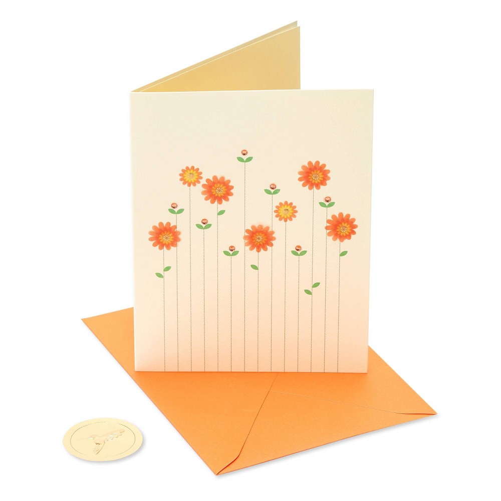 Photos - Envelope / Postcard Card Friendship Row Of Flowers - PAPYRUS