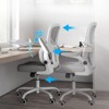 Fontoi Task and Office Chairs, Mesh Desk Chair with Lumbar Support, Comfy Computer Desk Chair with Adjustable Height, Gray, 25.59"*25"*40" - 3 of 4
