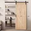Erommy 28"/30"/32"/36"/42"X 84” Paneled Solid Wood Unfinished Sliding Barn Door With Installation Hardware Kit - 4 of 4
