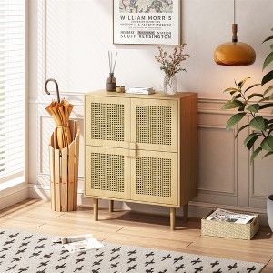 Sideboard Buffet,Large Sideboard Cabinet for Hallway，Living Room，, Entryway, Storage Cabinet with 8 Compartments - 1 of 4