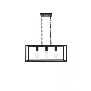 Elegant Lighting Resolute 3 light black Pendant - 1 of 4