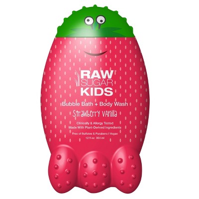 Raw Sugar Kids Bubble Bath + Body Wash Strawberry Vanilla - 12 fl oz