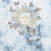 Juniors Womens Lost Gods Monarch Butterfly Sun Sketch Crop T-Shirt - 2 of 4