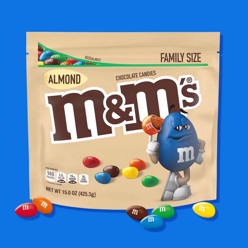 M&#38;M&#39;s Almond Family Size Chocolate Candy - 15oz, 3 of 10