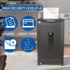 DOMETOUR Large Capacity Heavy Duty Document Shredder 19-Sheet Cross-Cut Paper/Credit Card Shredder with 7.93 Gallon Pullout Wastebasket & 4 Castor - 3 of 4