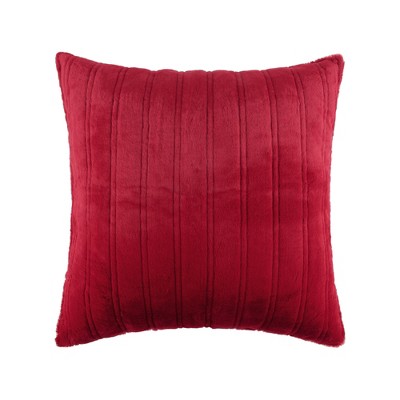 BH Faux Fur Red Euro Sham Unfilled - Levtex Home
