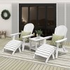 WestinTrends Tuscany HIPS Outdoor Patio Folding Adirondack Chairs with Ottomans and Side Table (5-Piece Conversation Set) - 2 of 4