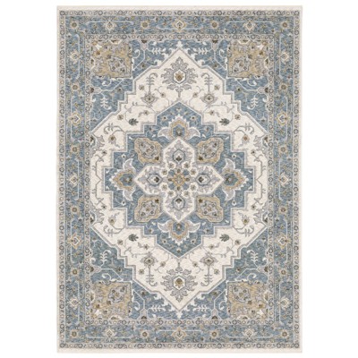 Oriental Weavers Maharaja 051F1 Blue/ Ivory Indoor Area Rug - 6'7" x 9'6"