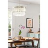 Urban Ambiance Luxury Glam Indoor Chandelier,  16-3/8''H x 24-7/8"W x 24-7/8''D,  Gilded Silver Finish, UHP4950 - 2 of 4