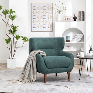 DYHOME Tufted Accent Chair, Wingback Upholstered Armchair for Living Room, Bedroom - 1 of 4