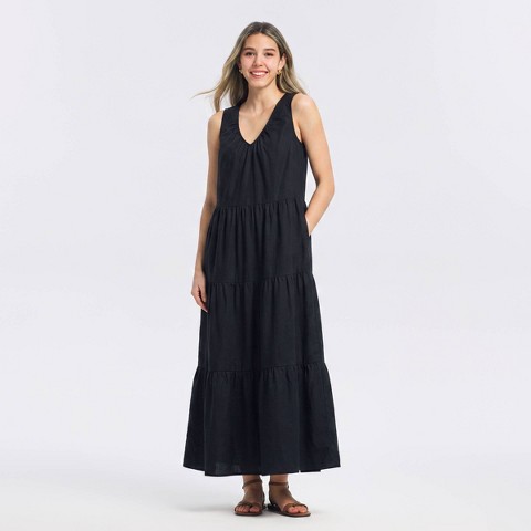 Женские платья A New Day Women's Tiered Maxi Dress - A New Day™ Black XS