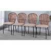 VYNXARIA Orange Sennit Chairs with Black Legs - Set of 4 Dining & Coffee Chairs - 3 of 4