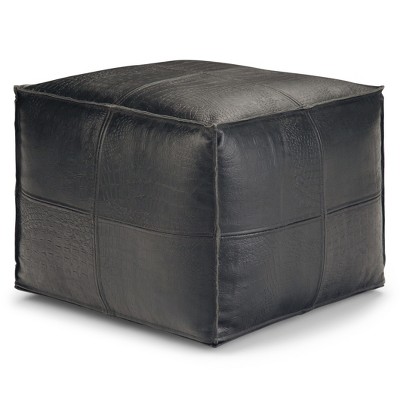 NicBex Square Pouf Ottoman Versatile Accent Furniture for Comfort and Additional Seating, Black