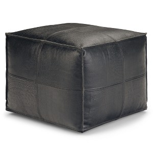 NicBex Square Pouf Ottoman Versatile Accent Furniture for Comfort and Additional Seating, Black - 1 of 4