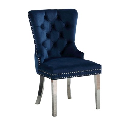NicBex 2pc Upholstered Dining Chair with Nailhead Trim & Tufted Button for Kitchen,Dining Room