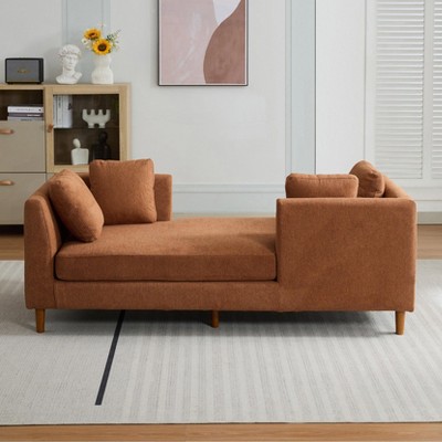 Hrinhom 78"W Oversized Lounge Sofa Chair,Modern Sleeper Sofa Couch with Pillows and Wood Legs