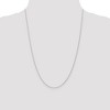 Black Bow Jewelry 1mm 14k White Gold Solid Round Parisian Wheat Chain Necklace - 2 of 4