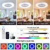 HUMHOLD 24" Bladeless Ceiling Fans with Lights and Remote/APP/Voice Control, Low Profile Ceiling Fan with RGB Lights White - 3 of 4