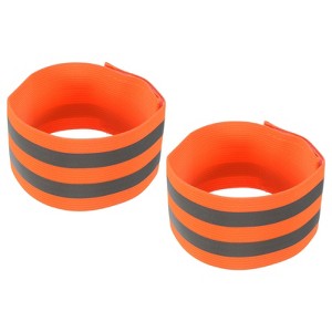 Unique Bargains Reflective Bands for Arm Wrist Ankle Leg Strip Green 2 Pack - 1 of 4