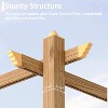 GustoWave Patio 10x10 Ft Wood-Grain Post Pergola Gazebo for Backyard Garden Porch - 4 of 4