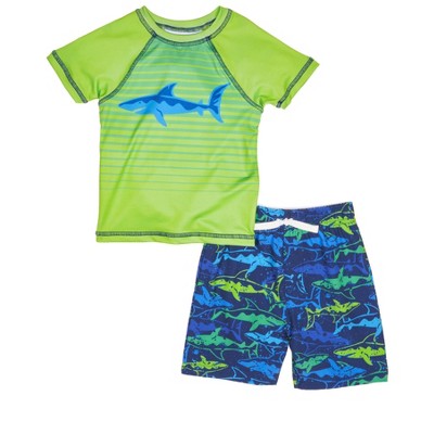 BANANA BOAT - Toddler Boys Short Sleeve Shorts Swim Set