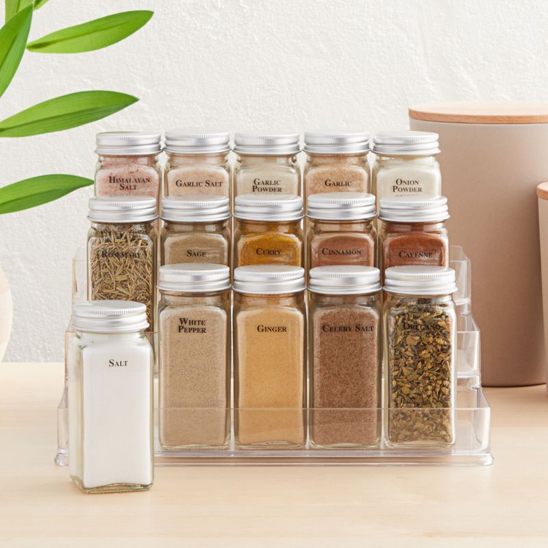 Talented Kitchen 125 Spice Labels Stickers, Clear Spice Jar Labels Preprinted for Seasoning Herbs, Kitchen Organization, Water Resistant, Black, 2 of 9