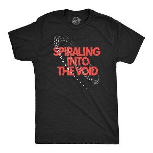 Mens Spiraling Into The Void T Shirt Funny Depressed Darkness Joke Tee For Guys - Crazy Dog Men's T Shirt - 1 of 4