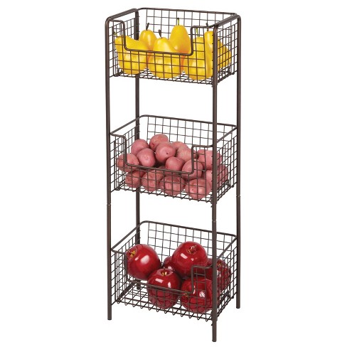 3 tier Canned Goods Organizer for Pantry for Kitchen Cabinet in Home-Bronze  