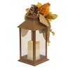 14" Sunflower and Burlap Bow Decorated Harvest Lantern - 4 of 4