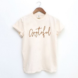 Simply Sage Market Women's Grateful Heart Short Sleeve Garment Dyed Tee - 1 of 4