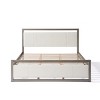 Upholstered Bed Frame With Ivory Boucle Fabric Headboard Queen King Minimalist Bed Frame,Wooden Double Bed Frame-Cuddlewood - 3 of 4
