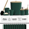 Bathroom Accessories Set Green 20PC Shower Curtain Toilet Brush Trash Can Soap Dispenser Bathroom Essentials Home Use - 3 of 4