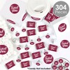 Big Dot of Happiness Burgundy Elegantly Simple - Guest Party Favors Candy Favor Sticker Kit - 304 Pieces - 2 of 4