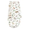 Hudson Baby Infant Boy Quilted Cotton Swaddle Wrap 3pk, Forest Animals, 0-3 Months - 3 of 4