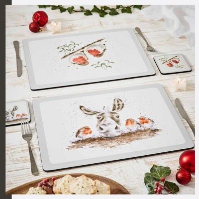 Wrendale Designs Christmas Placemats Set of 6 with Cork Backing
