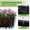 Tall Oval Planter for Outdoor Patio/Porch,Plastic Planter of 2,Durable All-Weather with Removable Insert Bucket for Plants,Flowers, Garden - 3 of 4