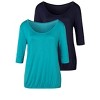 Women's 2 Pk Round Neckline Tops - LASCANA - 4 of 4