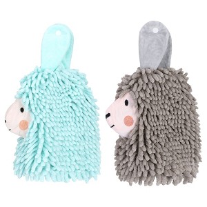 REGALWOVEN Cute Cartoon Alpaca Soft Absorbent Chenille Decorative Hand Towels 2 Pcs - 1 of 4