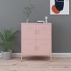 vidaXL Storage Cabinet Pink Steel 31.5 x 13.8 x 40.0 in Storage Cabinet - 2 of 4