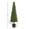 Maggift Artificial Plant Topiary Tree Plant Potted Trees Decorations for Indoor Living Room Outdoor Tree Artificial Boxwood 2set , Green, 7"*7"*47.2" - 3 of 4