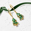 Ross-Simons Multicolored Enamel Christmas Tree Drop Earrings in 18kt Gold Over Sterling - 4 of 4