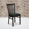 Flash Furniture Black School House Back Metal Restaurant Chair - image 2 of 4