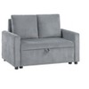 VYNXARIA Modern 45"W Gray Corduroy Loveseat with Storage, Side Pocket - 4 of 4