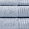 SEVOBAL Bath Towel and Washcloth Sets Luxurious Antimicrobial Cotton Tencel Blend Towel Set for Bathroom Use, Blue, 14.17"*10.24"*8.66" - 3 of 4