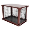 Merry Products Decorative Pet Cage w/ Protection Box End Table, Black + Merry Products Decorative Pet Cage w/ Protection Box End Table, Large, Brown - 3 of 4