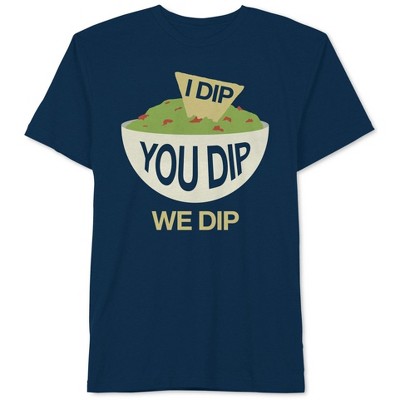 Hybrid Mens I Dip You Dip We Dip Graphic T-Shirt, Blue, Medium